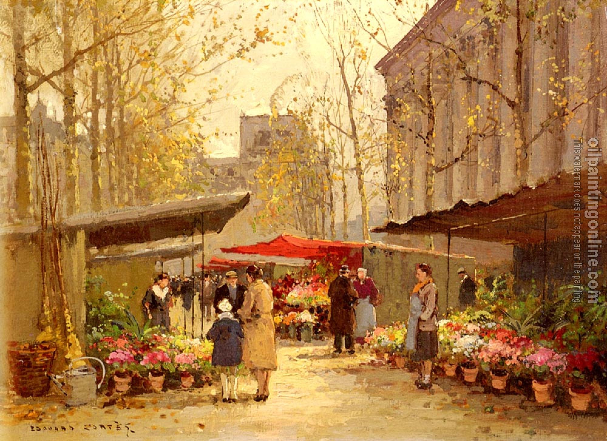 Edouard Cortes - Marche Aux Fleurs A La Madeleine